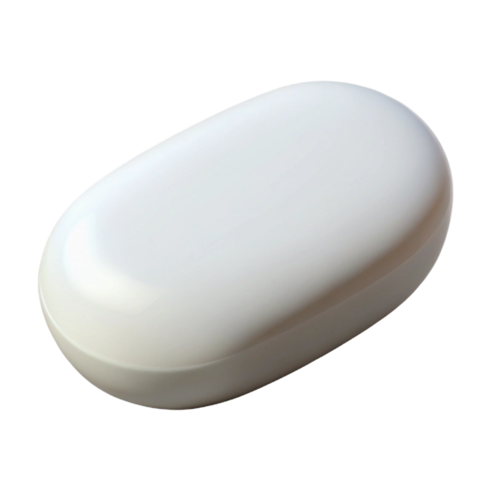 memorable renaissance A bar of soap, white and oval, NO BACKGROUND with Transparent Background. luxury png