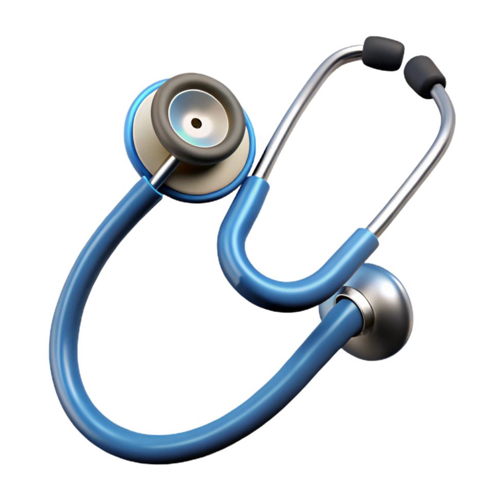 romantic picturesque A stethoscope, classic medical instrument, NO BACKGROUND with Transparent Background. high quality png