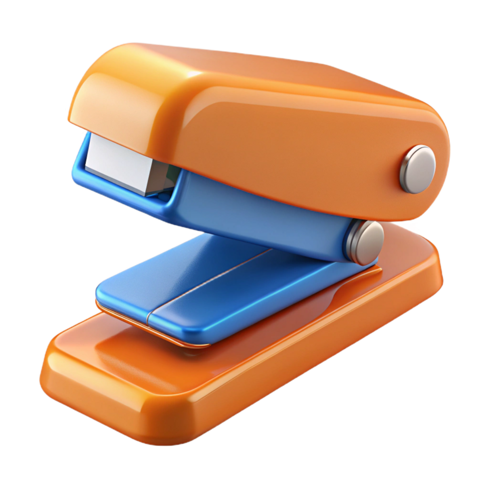 magnificent memorable A stapler, loaded with staples, NO BACKGROUND with Transparent Background. png