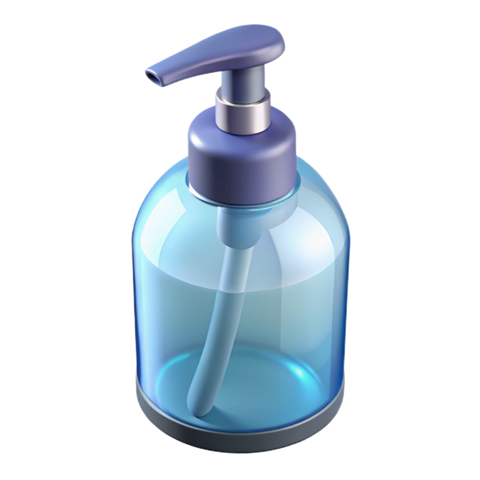 unforgettable abstract A bottle of hand sanitizer, clear plastic, NO BACKGROUND with Transparent Background. ultra HD png