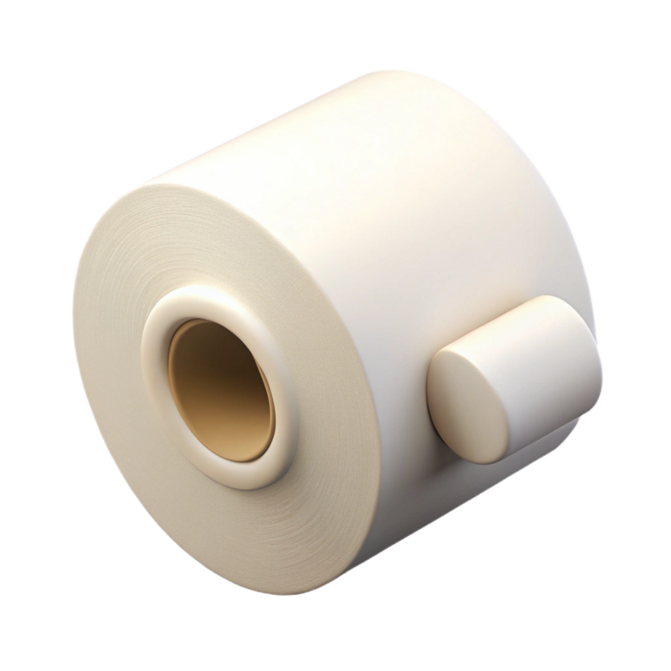 unparalleled rustic A roll of toilet paper, white and perforated, NO BACKGROUND with Transparent Background. precision png