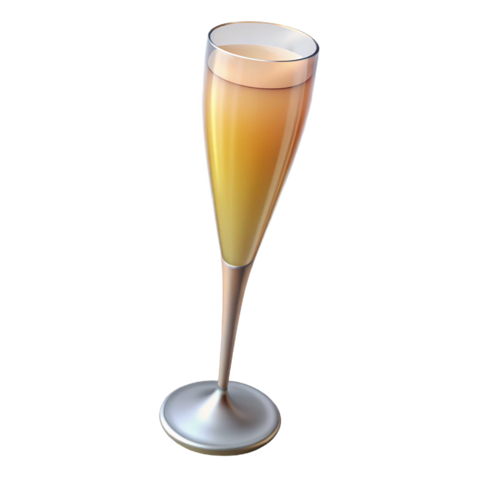 quintessential mid-century A champagne flute, tall and slender, NO BACKGROUND with Transparent Background. genuine png