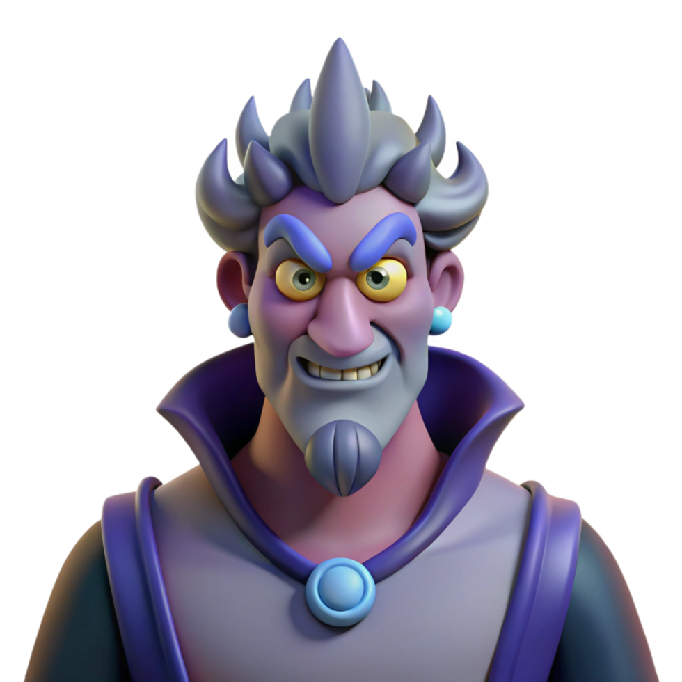 sumptuous notable Hades, God of the Underworld, stern expression, NO BACKGROUND with Transparent Background. png