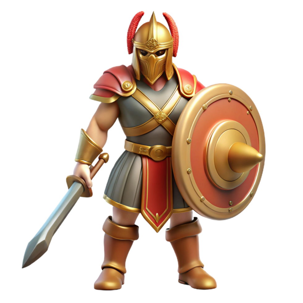 hypnotic ethereal modern Ares, God of War, holding sword and shield, NO BACKGROUND with Transparent Background. elite png