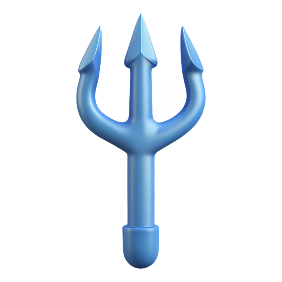hypnotic sought-after Trident of Poseidon, NO BACKGROUND with Transparent Background. png