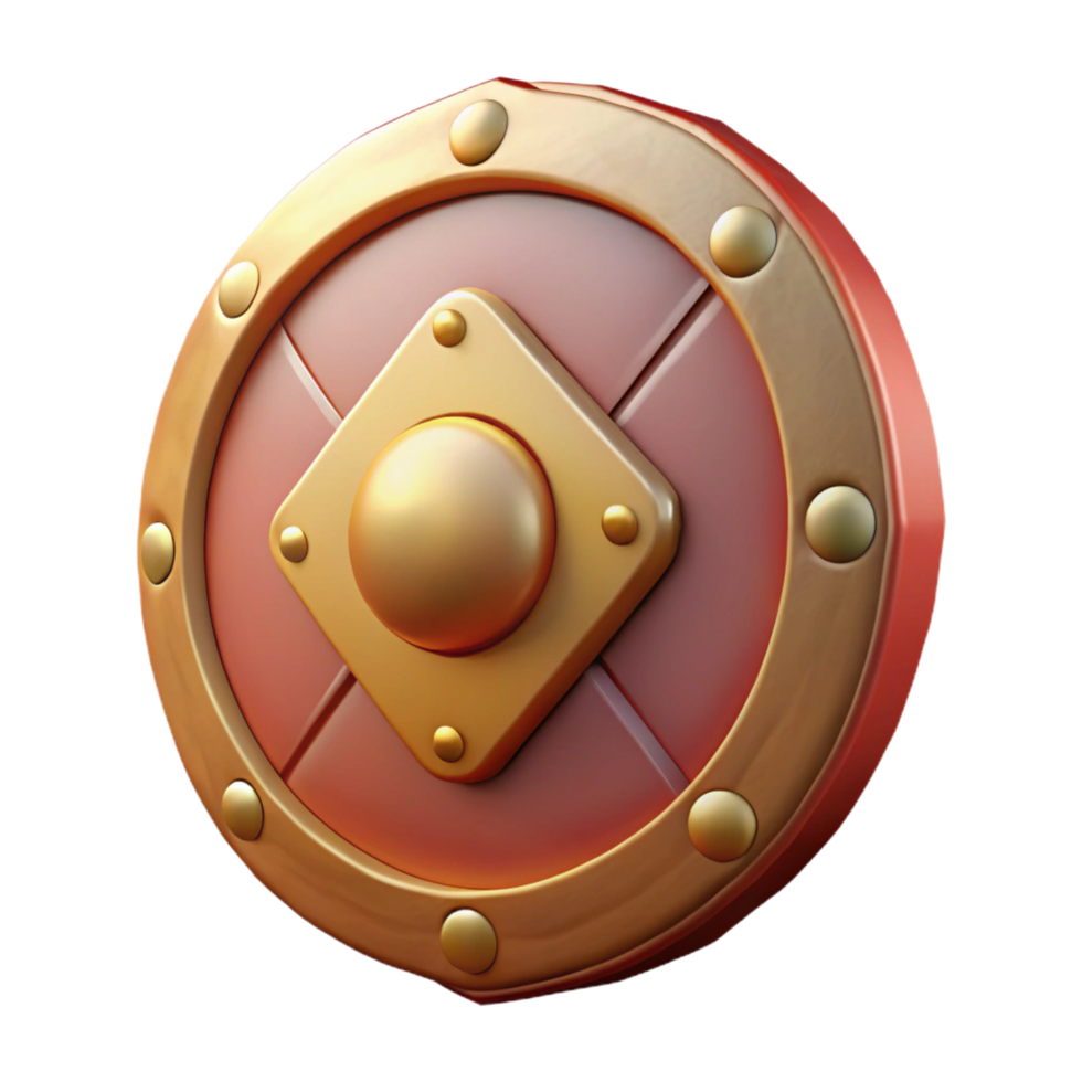 playful dazzling Aegis shield, Athena's shield, NO BACKGROUND with Transparent Background. 8K png