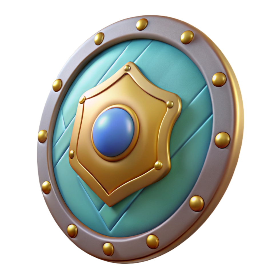 pristine rustic Aegis shield, Athena's shield, NO BACKGROUND with Transparent Background. refined png