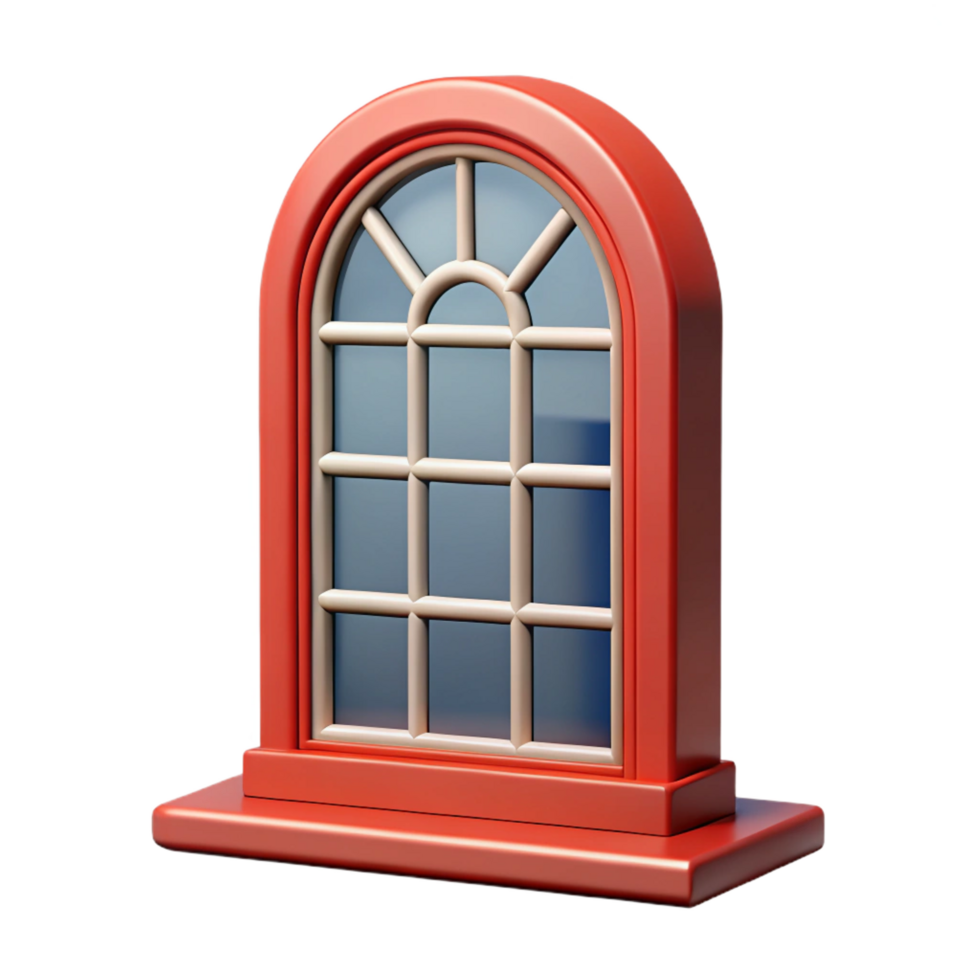 unforgettable industrial Georgian style window frame, NO BACKGROUND with Transparent Background. detailed png