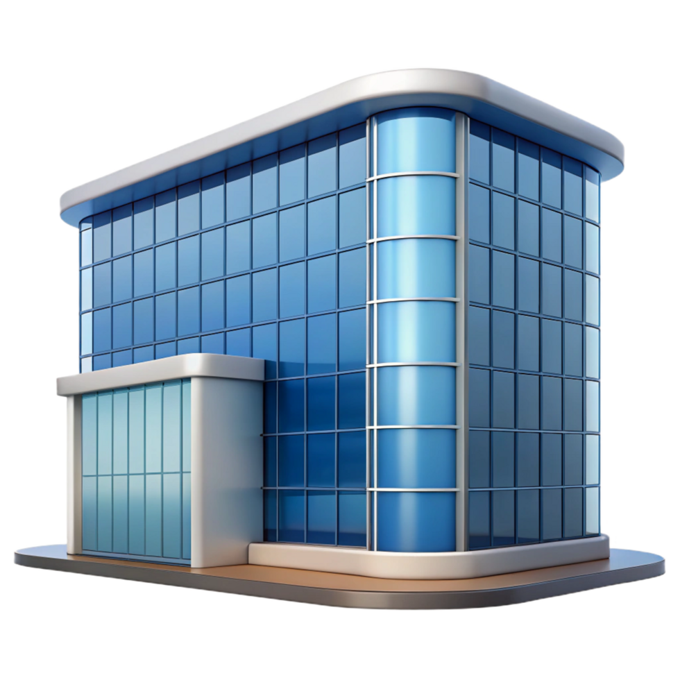 majestic distinguished Contemporary office building curtain wall section, NO BACKGROUND with Transparent Background. png