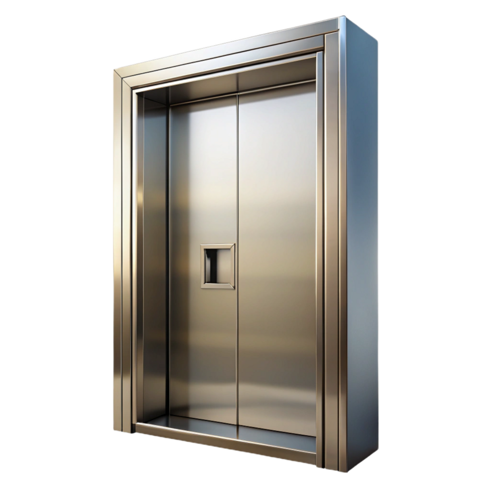 stunning renaissance Elevator door stainless steel panel, NO BACKGROUND with Transparent Background. high resolution png