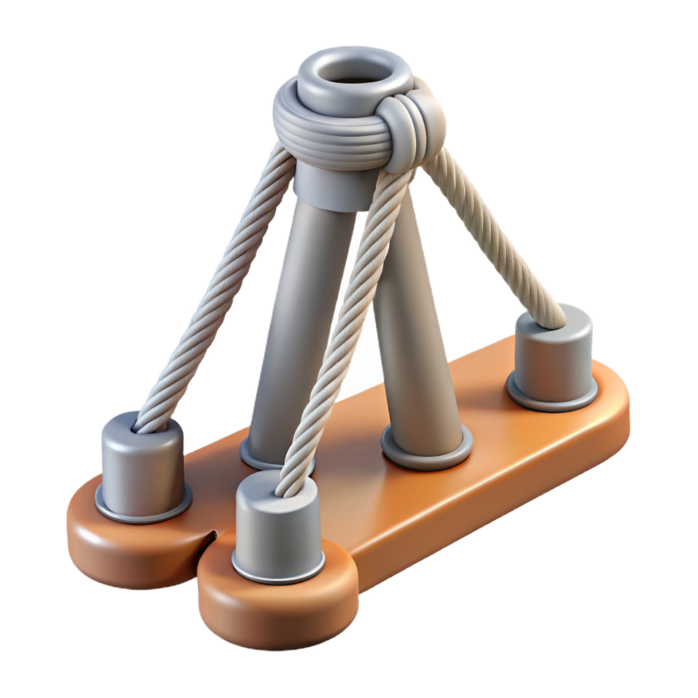 nostalgic elegant Suspension bridge cable anchor point, NO BACKGROUND with Transparent Background. original png