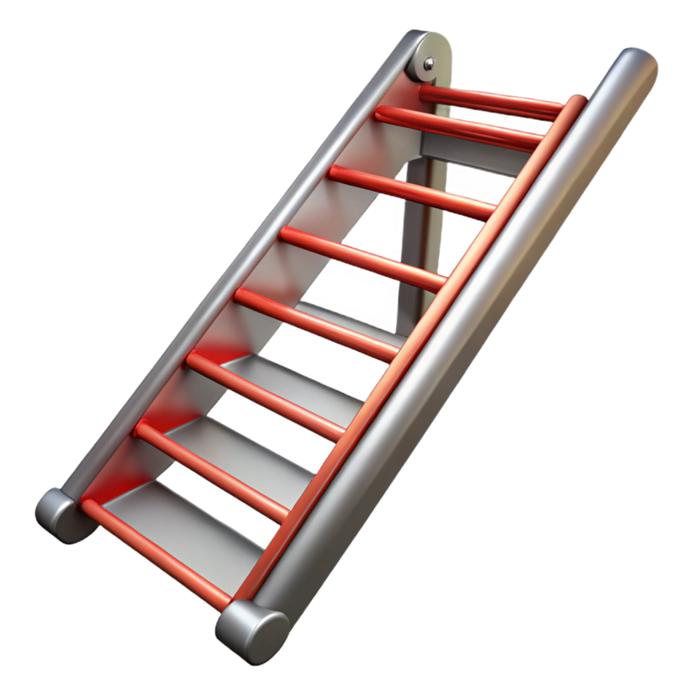 wonderful distinctive Fire escape metal ladder, NO BACKGROUND with Transparent Background. png