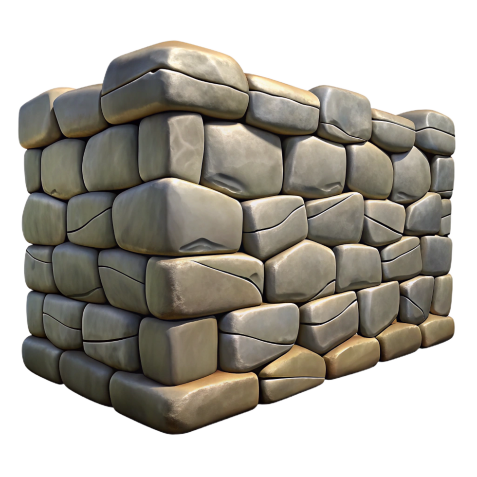 unforgettable victorian Stone wall dry stacked detail, NO BACKGROUND with Transparent Background. sharp png