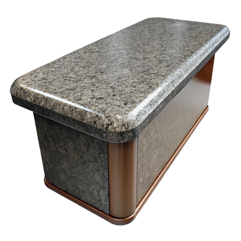 wonderful dynamic mid-century Granite countertop polished surface, NO BACKGROUND with Transparent Background. high resolution png