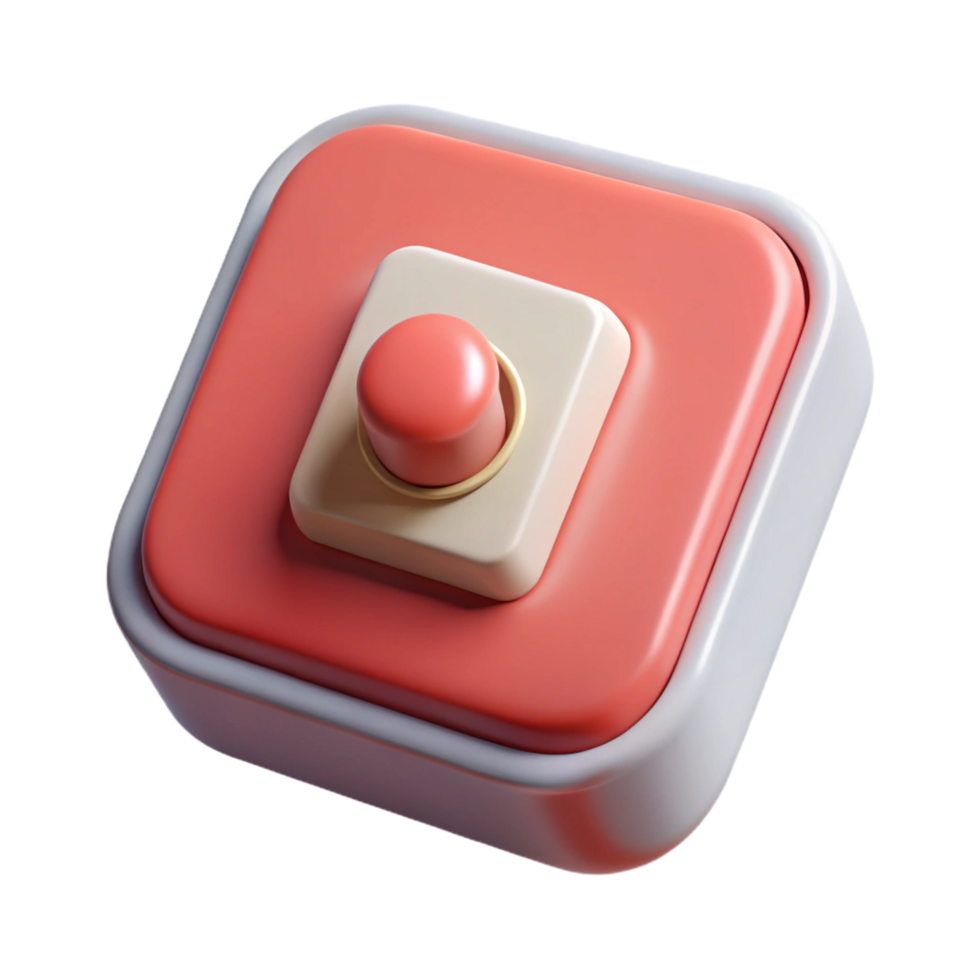 picturesque futuristic Light switch toggle style, NO BACKGROUND with Transparent Background. original png