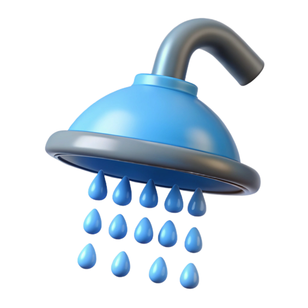 striking remarkable Shower head rainfall style, NO BACKGROUND with Transparent Background. png