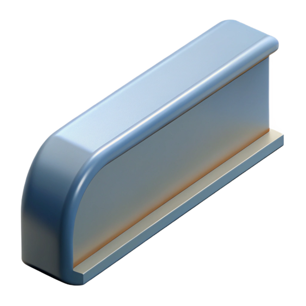 nostalgic pristine Countertop edge bullnose profile, NO BACKGROUND with Transparent Background. museum quality png