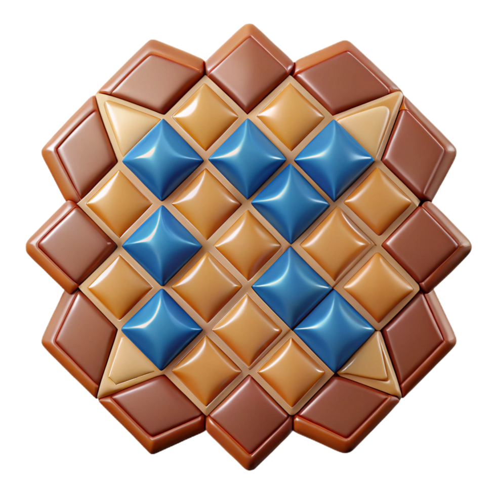 spectacular harmonious art deco Backsplash mosaic tile pattern, NO BACKGROUND with Transparent Background. genuine png