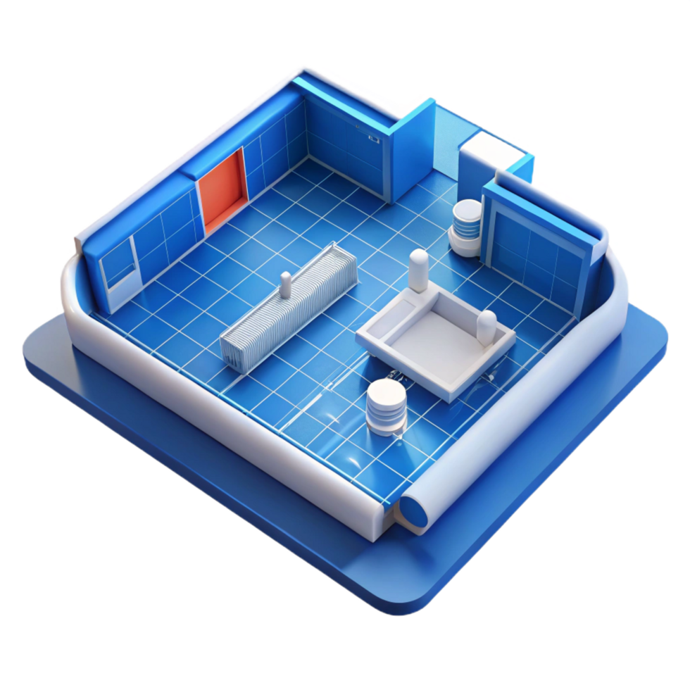 remarkable tropical Architectural blueprint floor plan, NO BACKGROUND with Transparent Background. high quality png