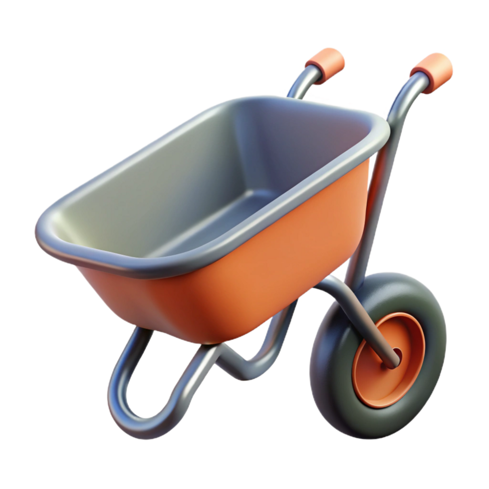 magnificent distinguished Wheelbarrow single wheel design, NO BACKGROUND with Transparent Background. png