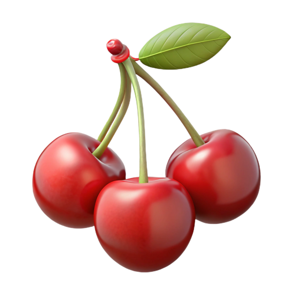 majestic rare Branch of ripe cherries NO BACKGROUND with Transparent Background. png