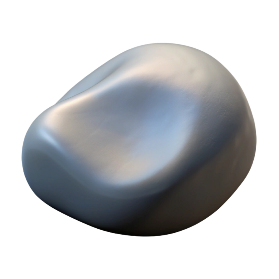 nostalgic dazzling Smooth gray river stone NO BACKGROUND with Transparent Background. masterfully captured png