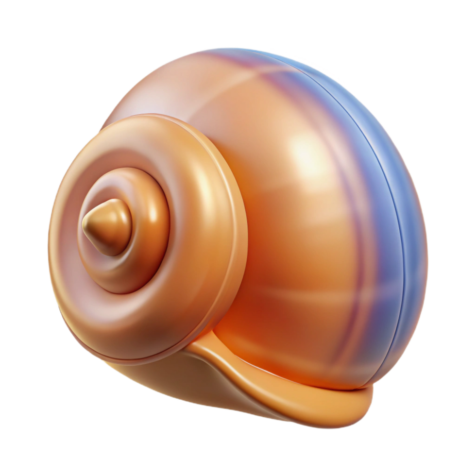 intense glorious Snail shell, empty NO BACKGROUND with Transparent Background. 4K png