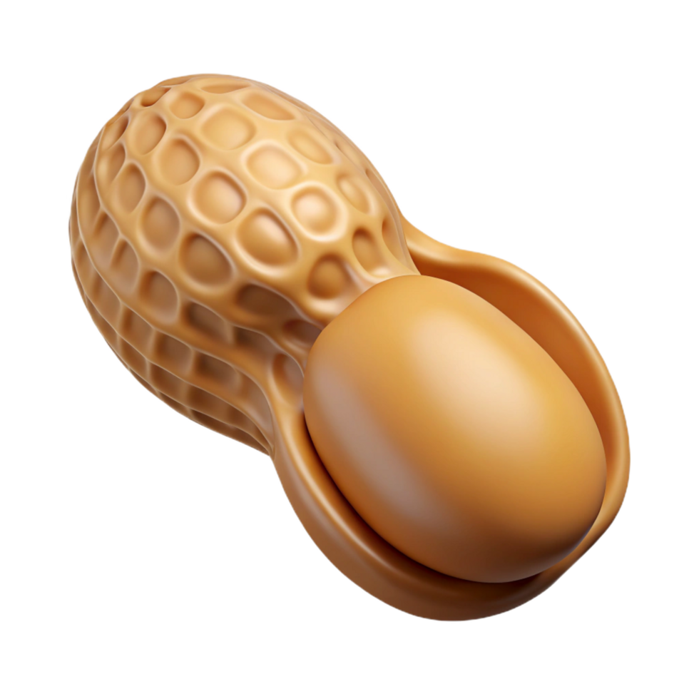 majestic reflective organic Peanut in shell NO BACKGROUND with Transparent Background. refined png