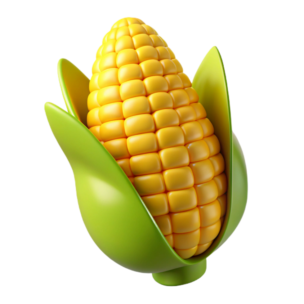 striking distinctive Ear of corn, yellow NO BACKGROUND with Transparent Background. png
