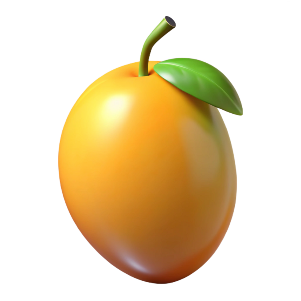 standout art deco Mango, whole, ripe NO BACKGROUND with Transparent Background. gallery standard png