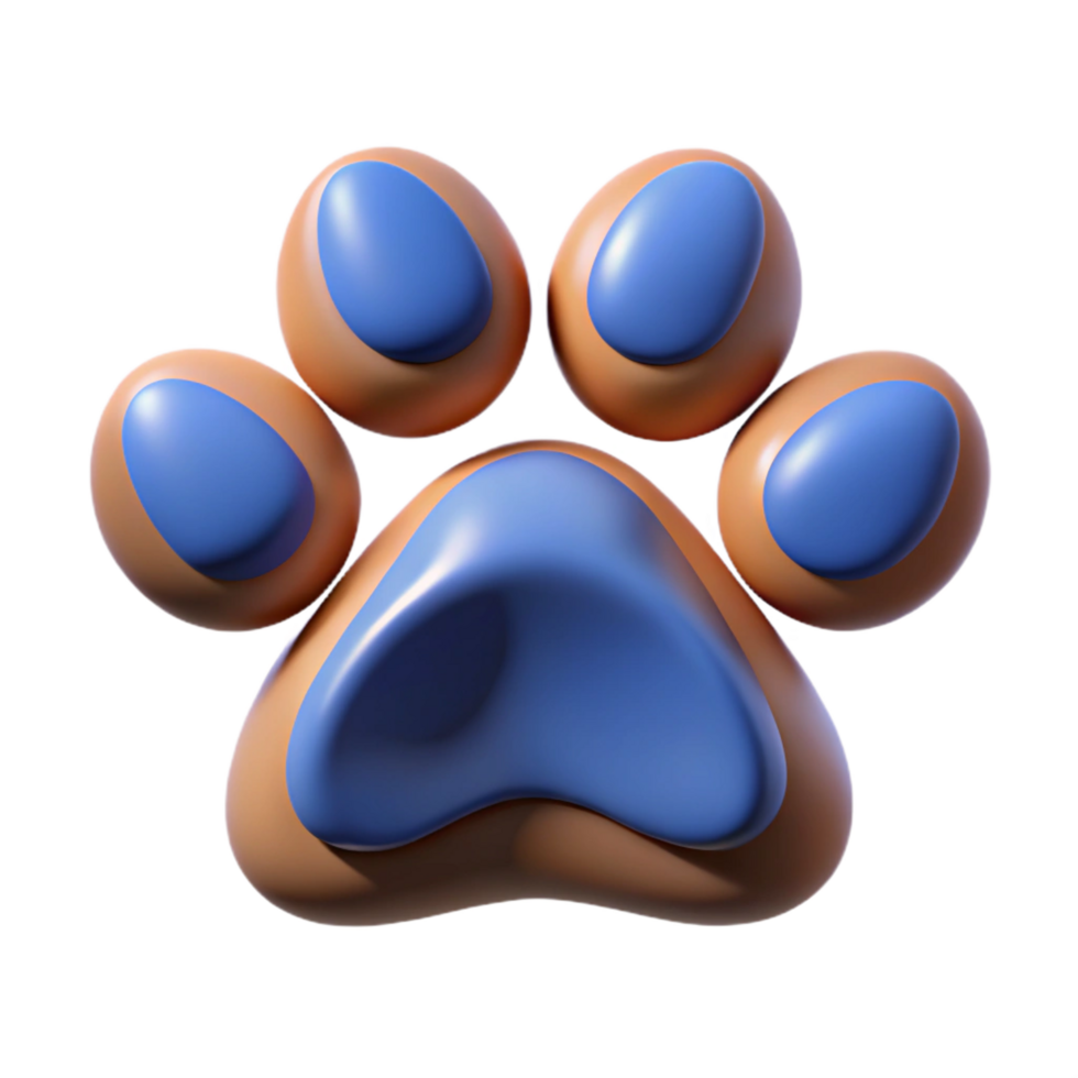 impressive nordic Paw print, dog NO BACKGROUND with Transparent Background. masterfully captured png