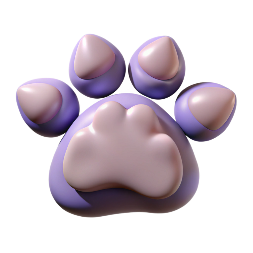 spectacular harmonious coastal Cat paw print NO BACKGROUND with Transparent Background. flawless png
