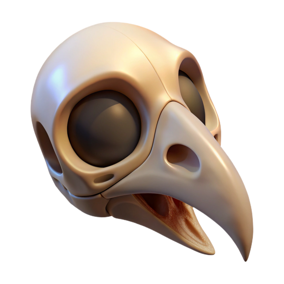 majestic abstract Bird skull, small NO BACKGROUND with Transparent Background. gallery standard png