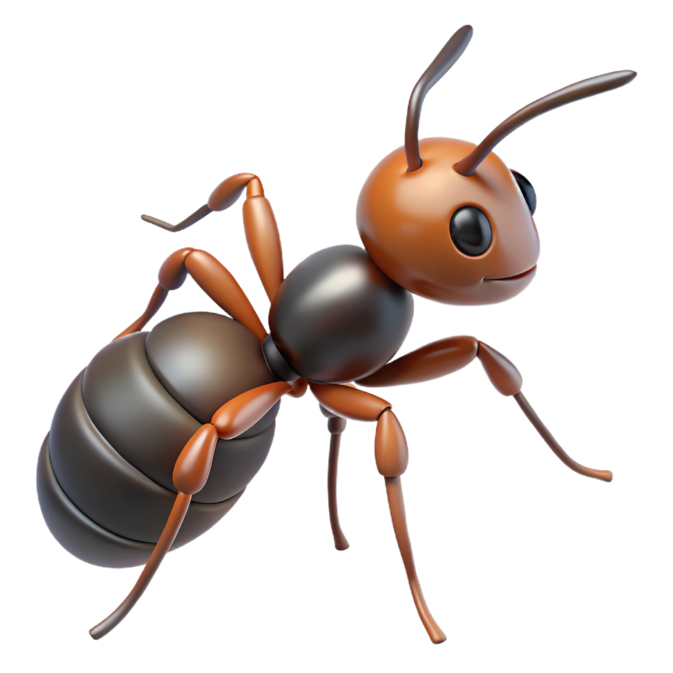 timeless artistic Ant, close-up NO BACKGROUND with Transparent Background. sharp png