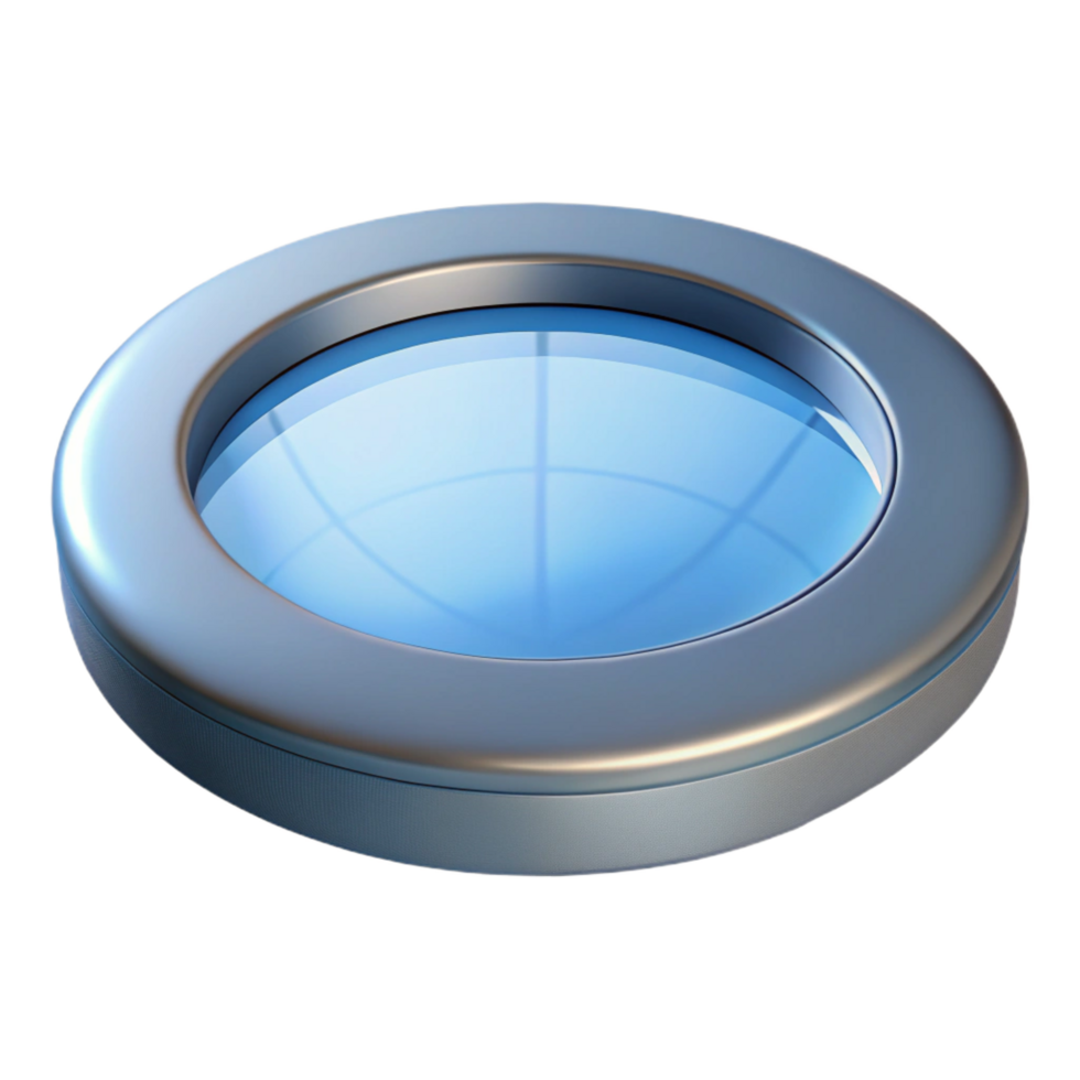intense beautiful Skylight, circular, modern, NO BACKGROUND with Transparent Background. 4K png