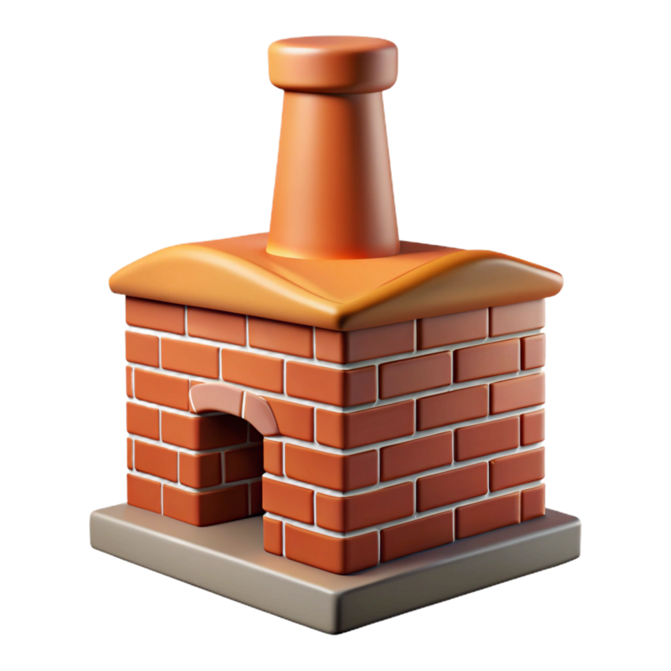 unparalleled organic Chimney, brick, traditional, NO BACKGROUND with Transparent Background. high resolution png