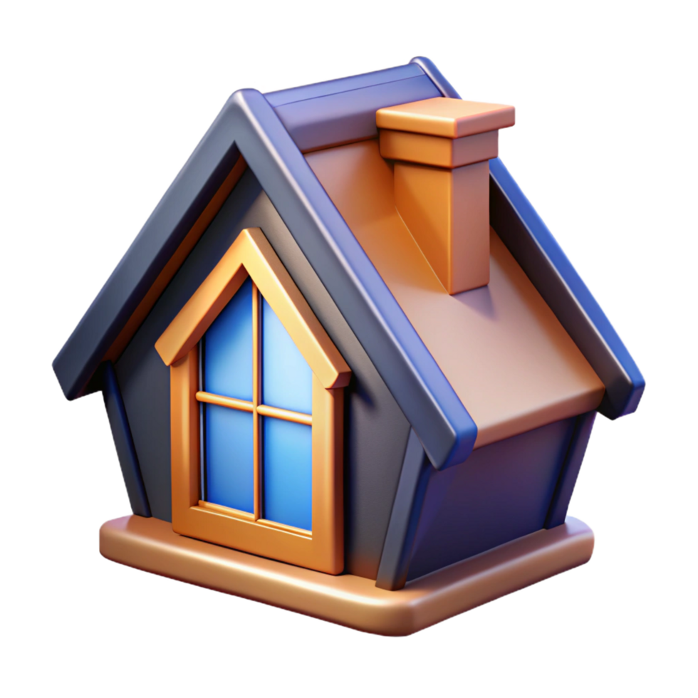 intense picturesque Dormer window, gable roof, NO BACKGROUND with Transparent Background. ultra HD png