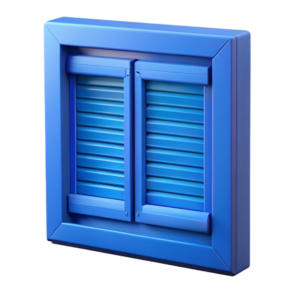 sought-after rustic Window shutter, wooden, painted blue, NO BACKGROUND with Transparent Background. high resolution png