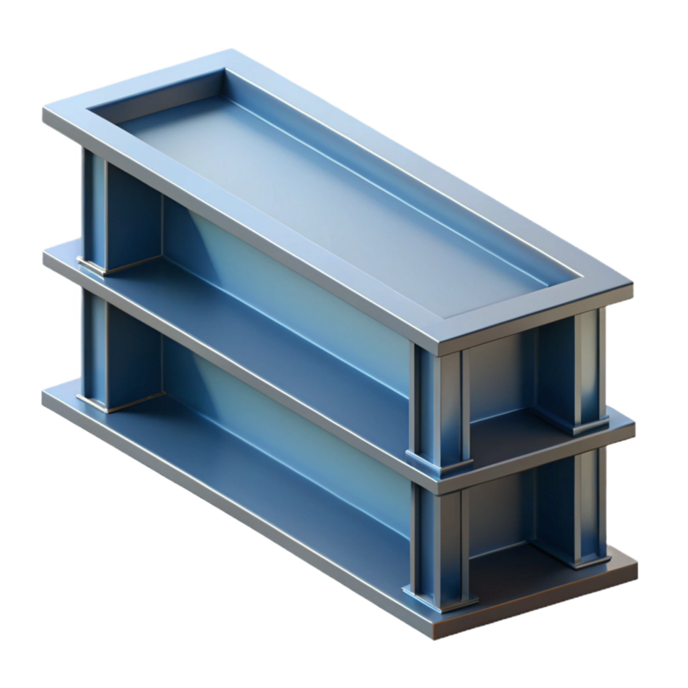 melancholic elegant Steel girder, I-beam, NO BACKGROUND with Transparent Background. impeccable png