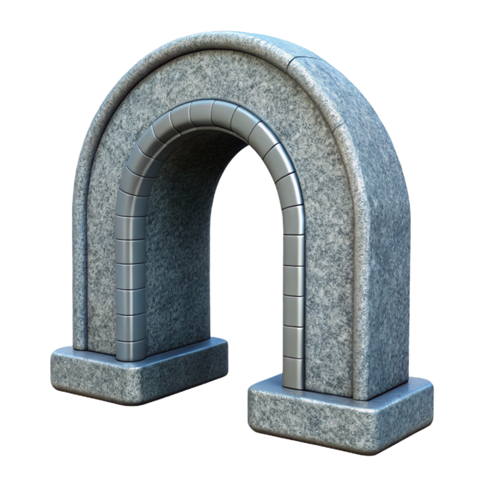 rare contemporary Keystone, granite, arched, NO BACKGROUND with Transparent Background. high resolution png