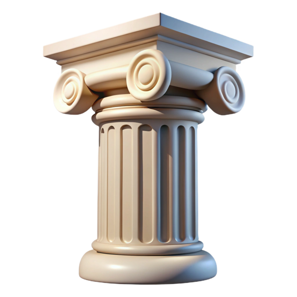 notable contemporary Column capital, Corinthian, NO BACKGROUND with Transparent Background. museum quality png