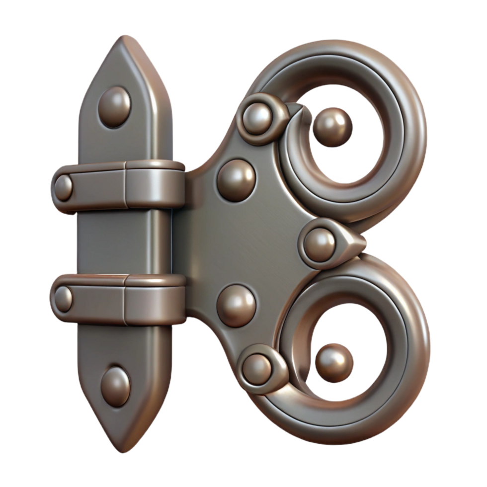 striking inspired Hinge, iron, decorative, NO BACKGROUND with Transparent Background. png