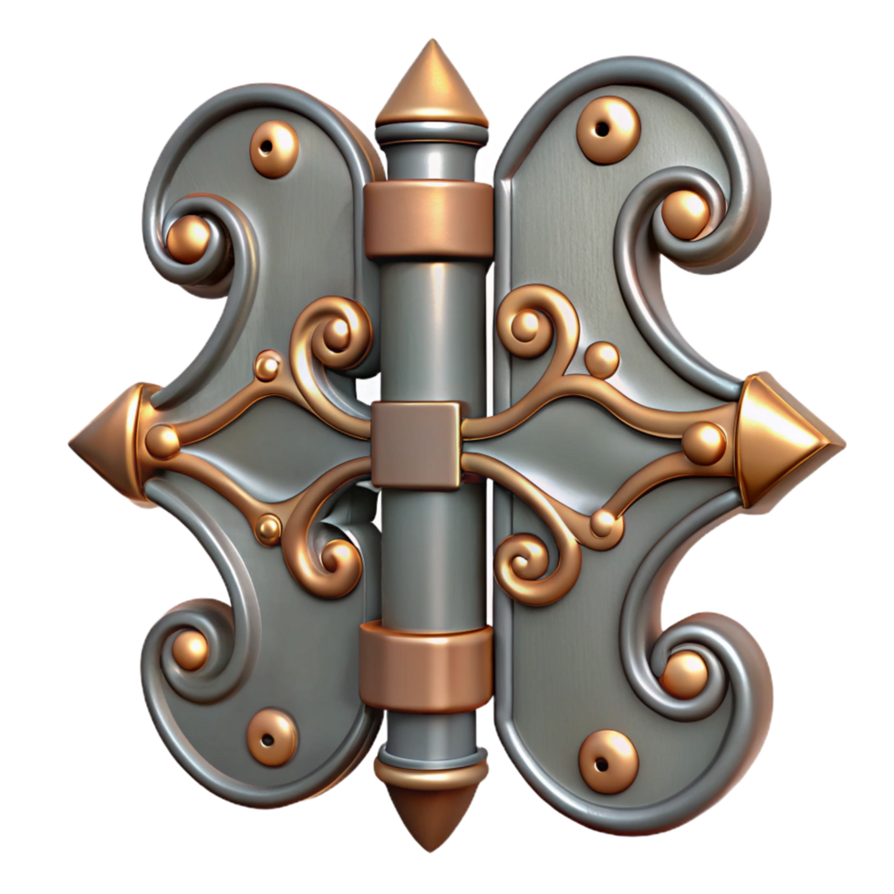 serene romantic creative Hinge, iron, decorative, NO BACKGROUND with Transparent Background. gallery standard png