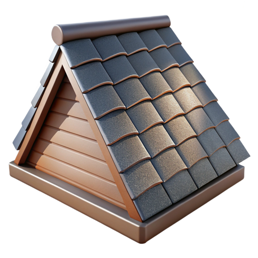 signature retro Roof shingle, asphalt, NO BACKGROUND with Transparent Background. handcrafted png