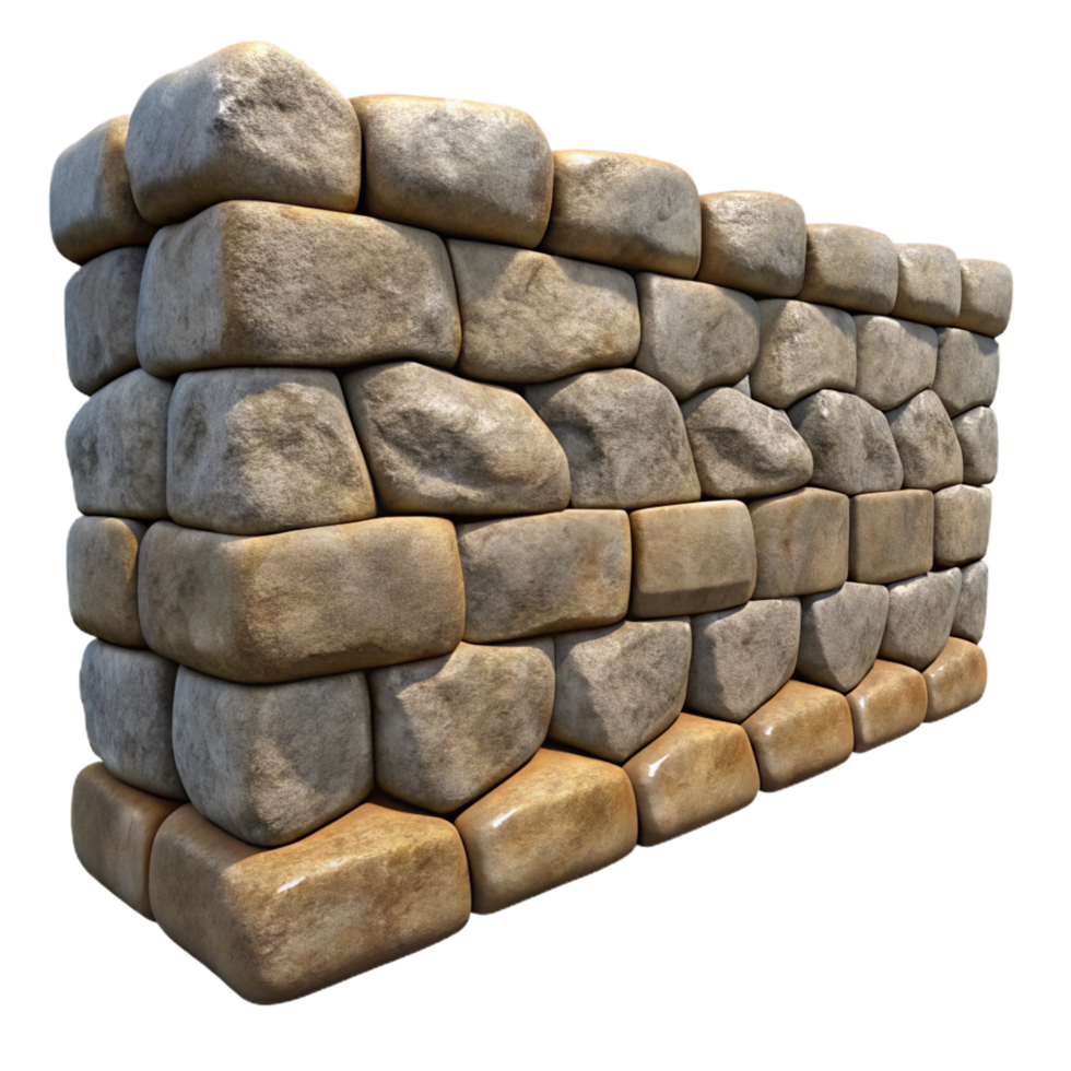 serene notable Stone wall texture, rough, NO BACKGROUND with Transparent Background. png