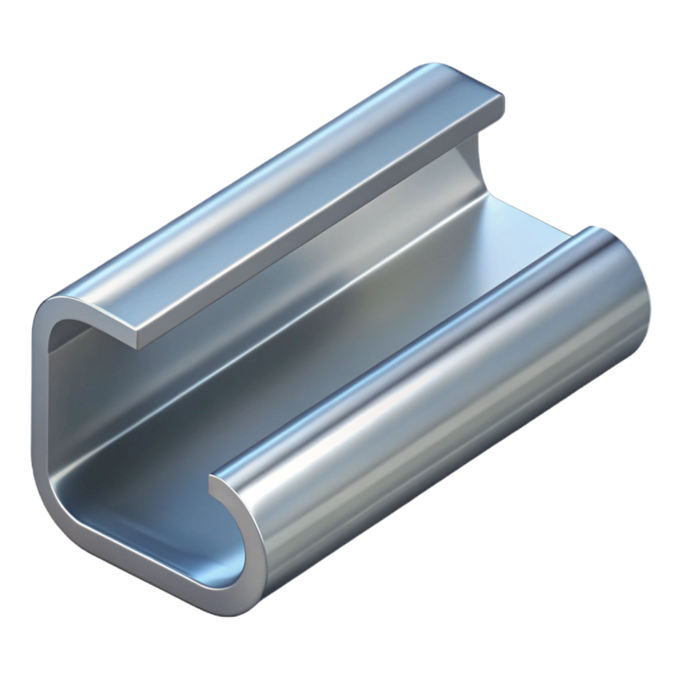 intense splendid Gutter section, aluminum, NO BACKGROUND with Transparent Background. high resolution png