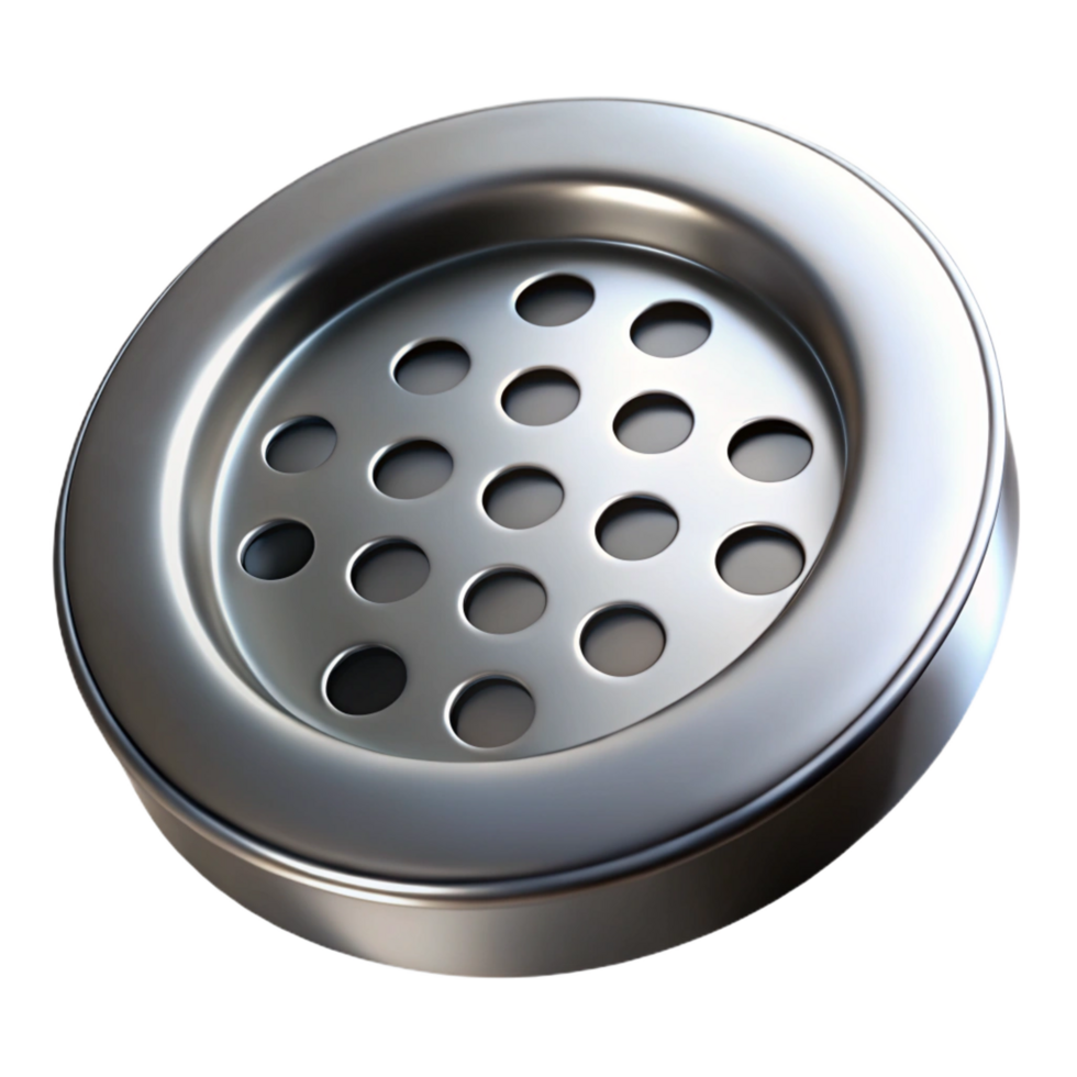 signature coastal Drain cover, metal, circular, NO BACKGROUND with Transparent Background. original png