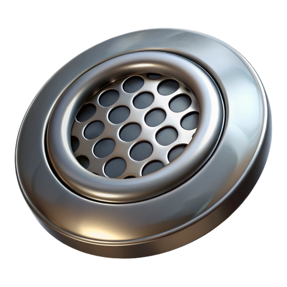 unforgettable retro Drain cover, metal, circular, NO BACKGROUND with Transparent Background. expertly shot png