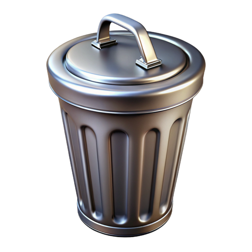 majestic celebrated Trash can, metal, NO BACKGROUND with Transparent Background. png