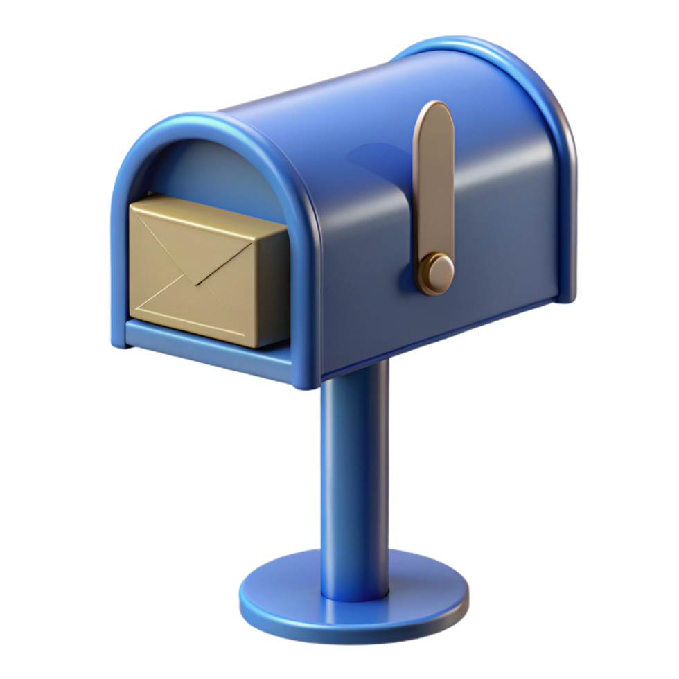 romantic fascinating Mailbox, metal, freestanding, NO BACKGROUND with Transparent Background. gallery standard png